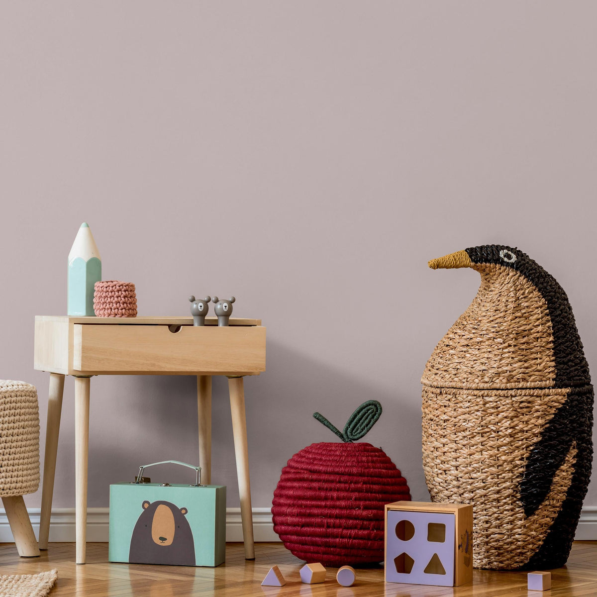 Champagne Mauve Wallpaper / Solid Color / A Muted Vintage Rose Pink Hue - E217