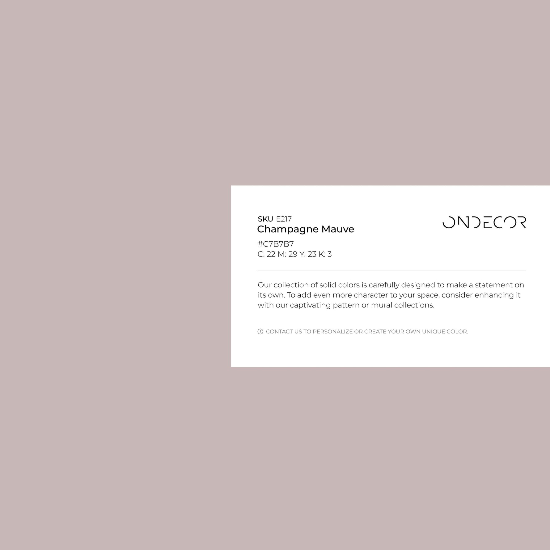 Champagne Mauve Wallpaper / Solid Color / A Muted Vintage Rose Pink Hue - E217