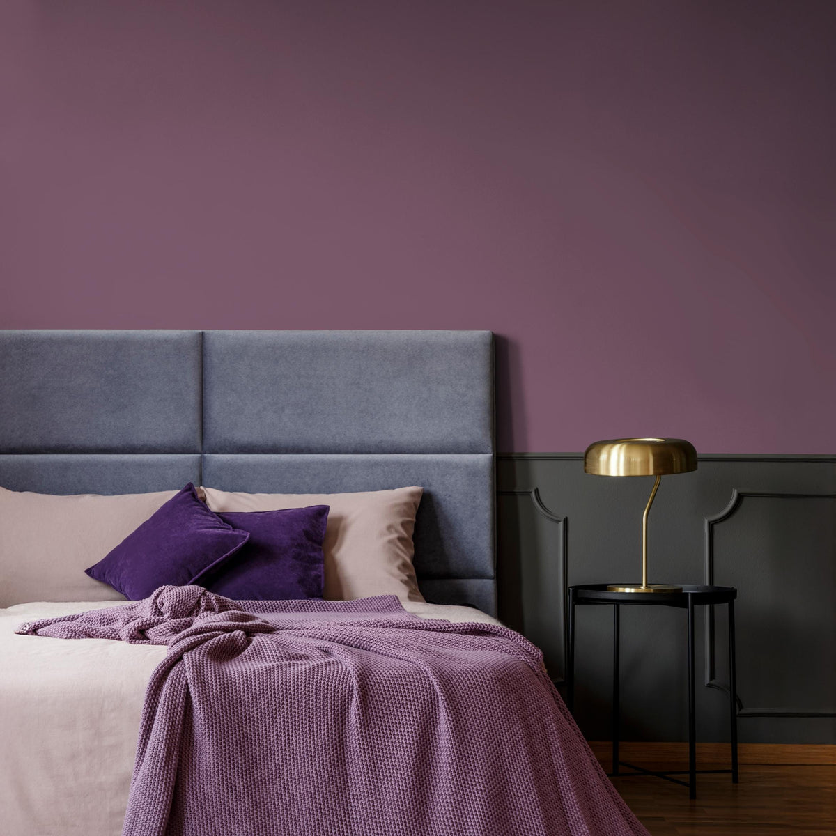 Eggplant Wallpaper / Solid Color, A Moody and Modern Accent in a Deep Plum Purple - E219