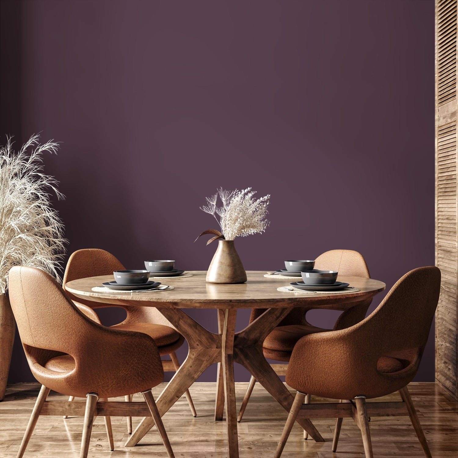 Eggplant Wallpaper / Solid Color, A Moody and Modern Accent in a Deep Plum Purple - E219