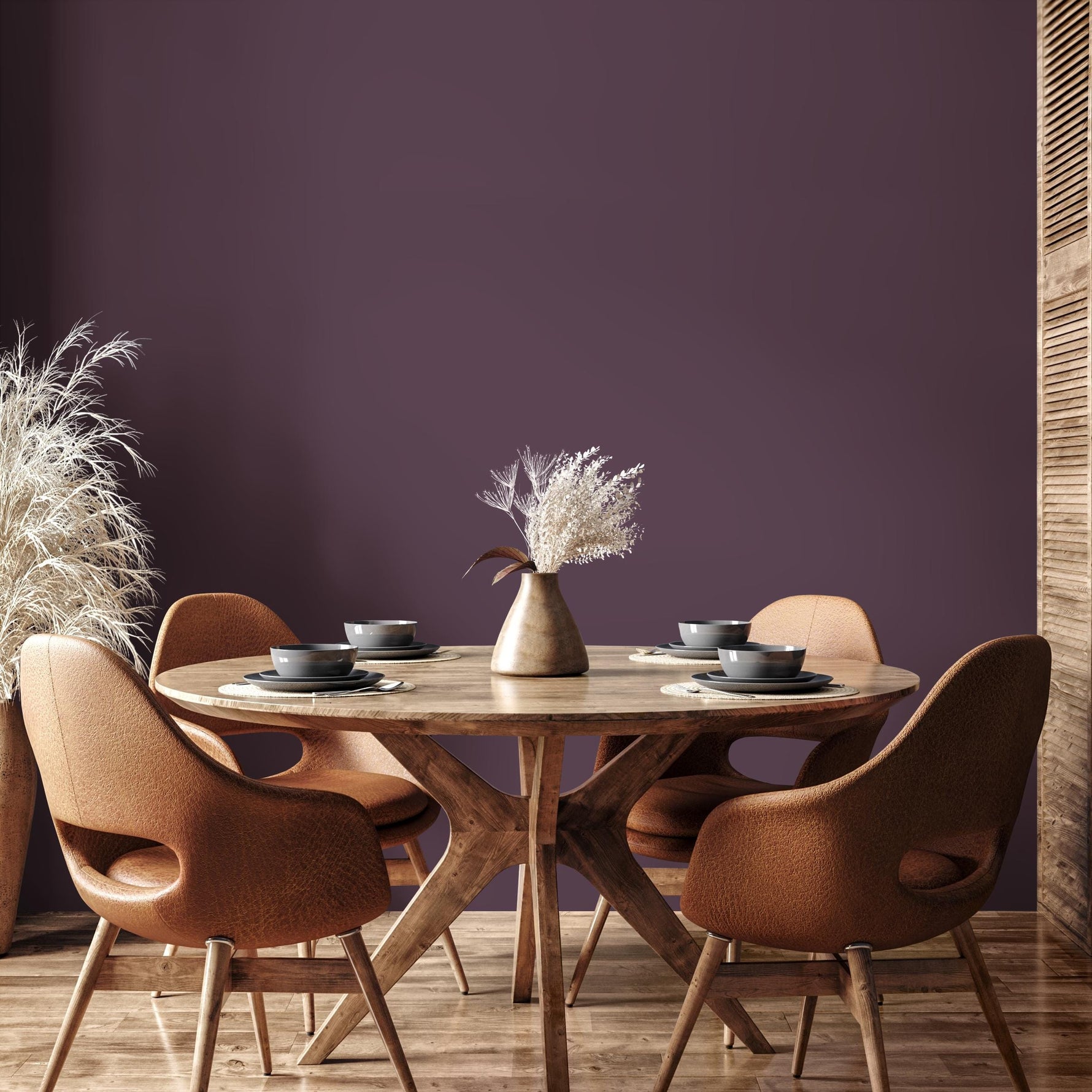 Eggplant Wallpaper / Solid Color, A Moody and Modern Accent in a Deep Plum Purple - E219