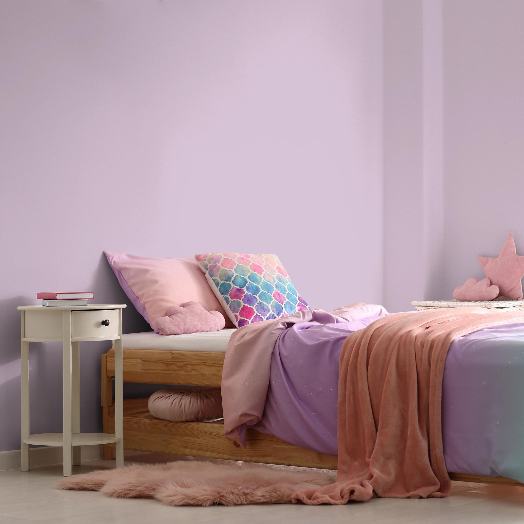 Orchid Blush Wallpaper / Solid Color / A Minimalist Design in Soft Mauve and Lavender - E222