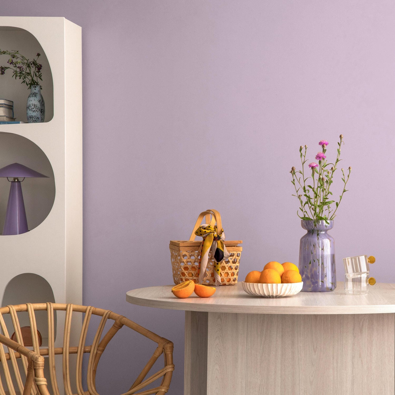 Orchid Blush Wallpaper / Solid Color / A Minimalist Design in Soft Mauve and Lavender - E222