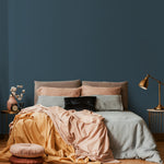 Coastal Steel Wallpaper / Solid Color / A Modern Minimalist Hue in Deep Steel Blue - E227