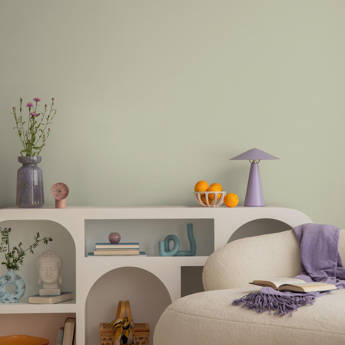 Clary Sage Wallpaper / Solid Color / Available in Muted Sage Green - E233