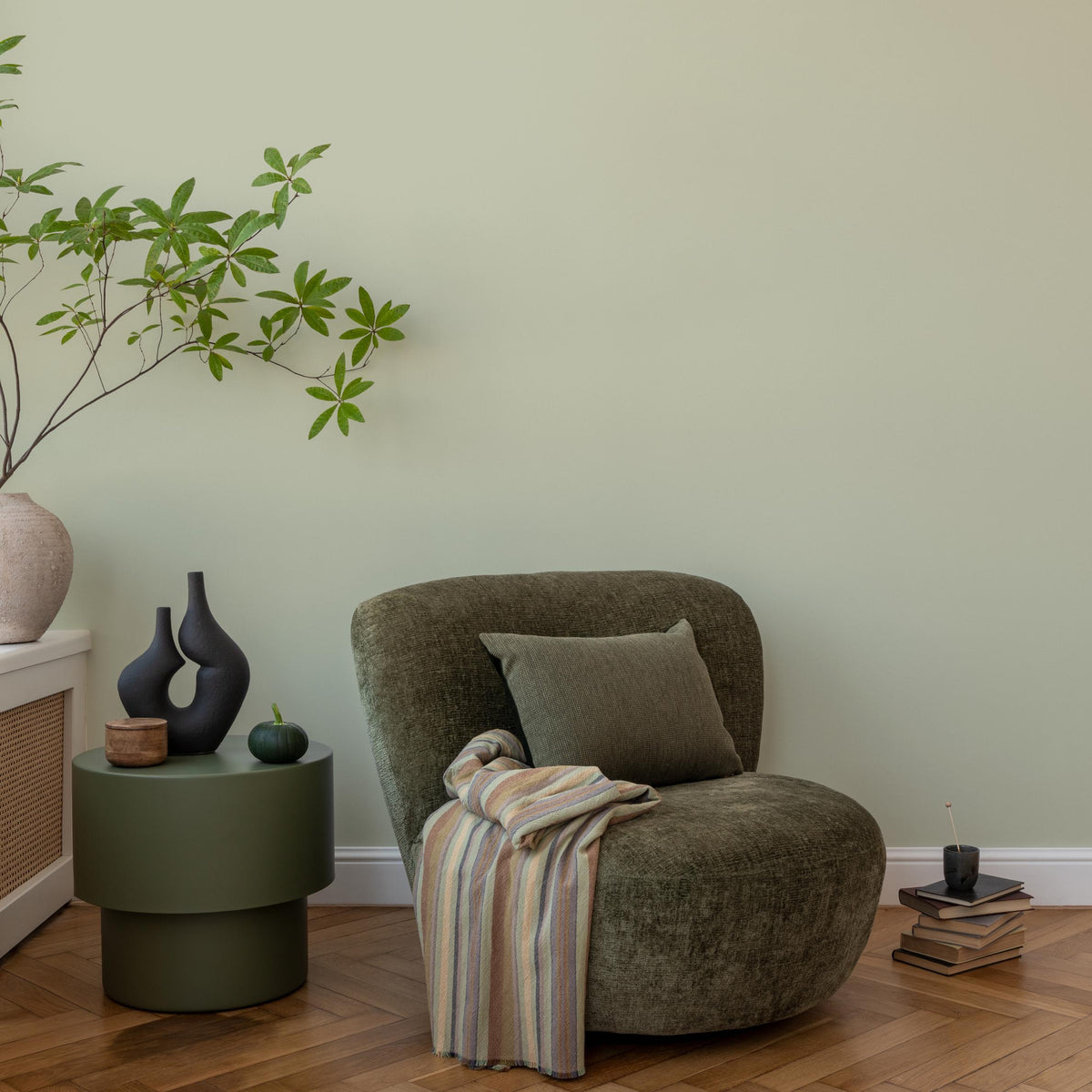 Clary Sage Wallpaper / Solid Color / Available in Muted Sage Green - E233