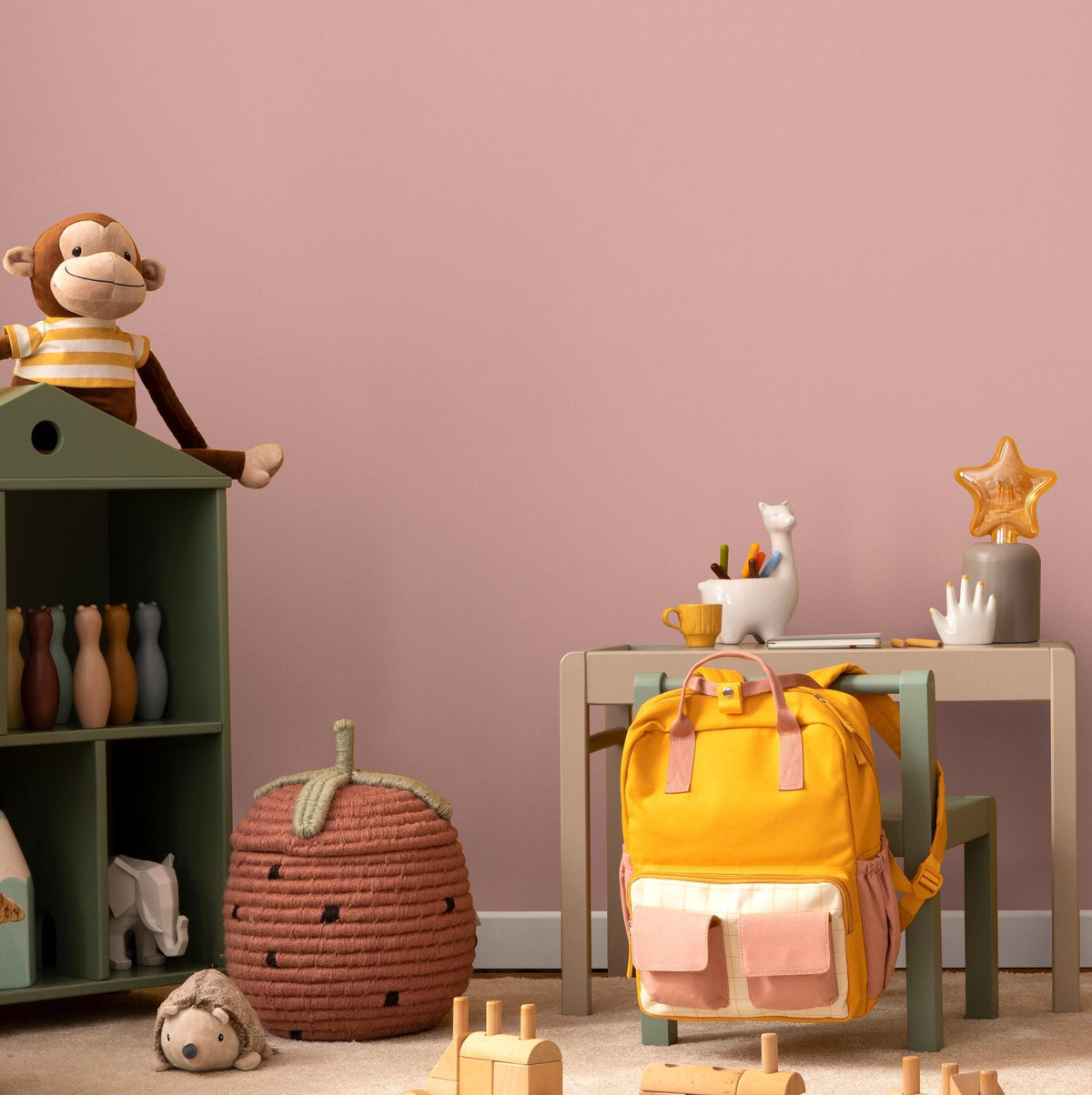 Peach Blush Wallpaper / Solid Color / A Minimalist Design in Soft Apricot and Light Coral - E212