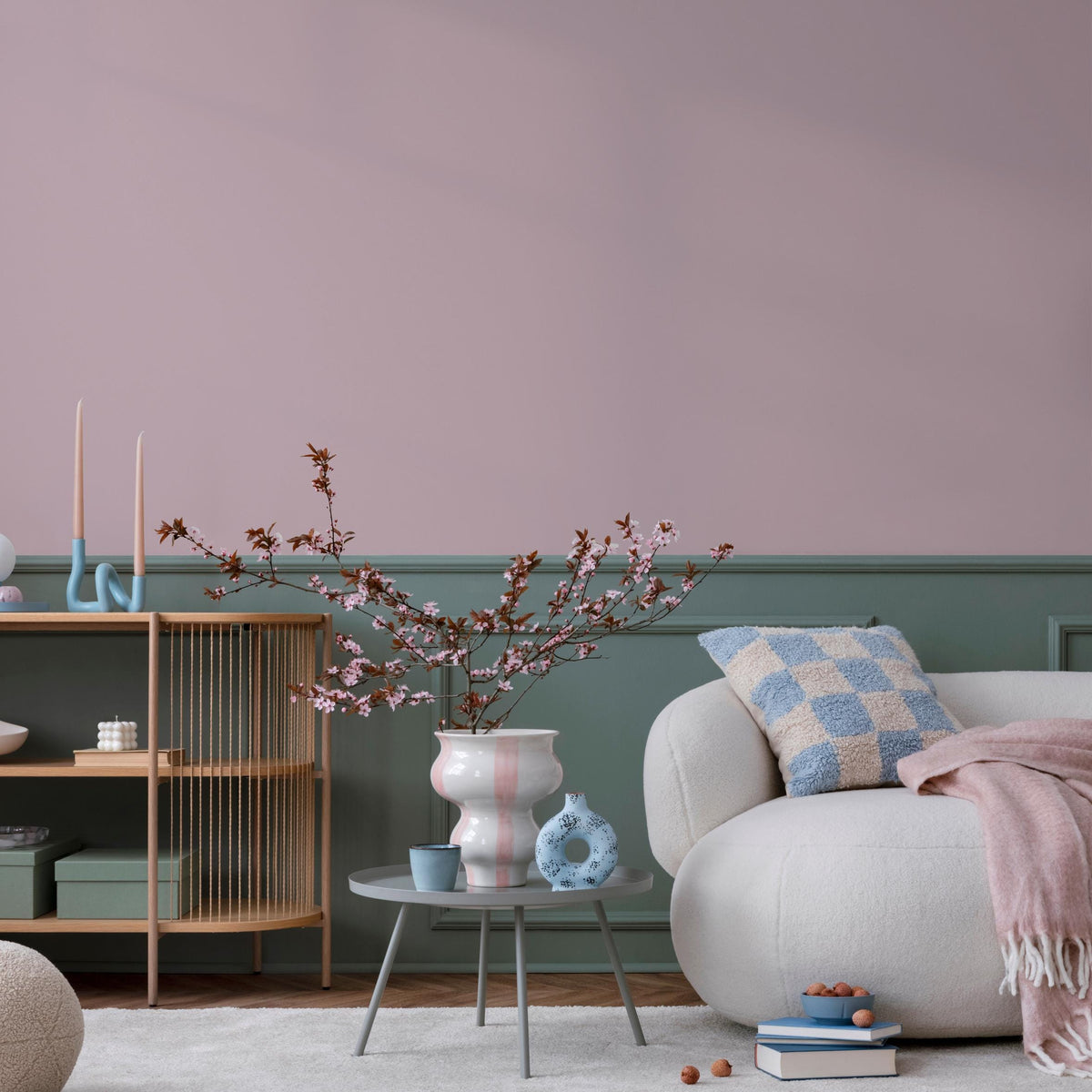 Misty Rose Wallpaper / Solid Color / A Simple Minimalist Design in Mauve Pink - E223