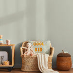 Solid Color Wallpaper with a Minimalist Look in Pale Sage Green - E234