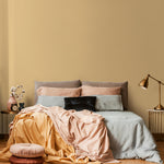Soft Citrus Wallpaper / Solid Color With a Minimalist Solid Hue in Muted Ochre Yellow - E204