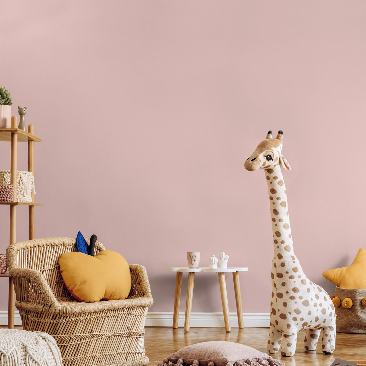 Pale Rose Wallpaper / Solid Color Peel and Stick for a Modern Minimalist Accent Wall in Dusty Pink - E211