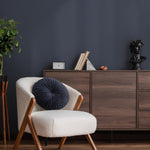 Graphite Blue Wallpaper / Solid Color With a Modern Minimalist Finish in Deep Slate Blue and Charcoal Tones - E226