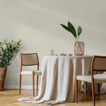 Light Canvas Wallpaper / Solid Color With a Minimalist Textured Finish in a Warm Creamy White - E235