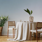 Abstract Wallpaper with Wavy Lines and Organic Shapes in Turquoise and Blue - E245