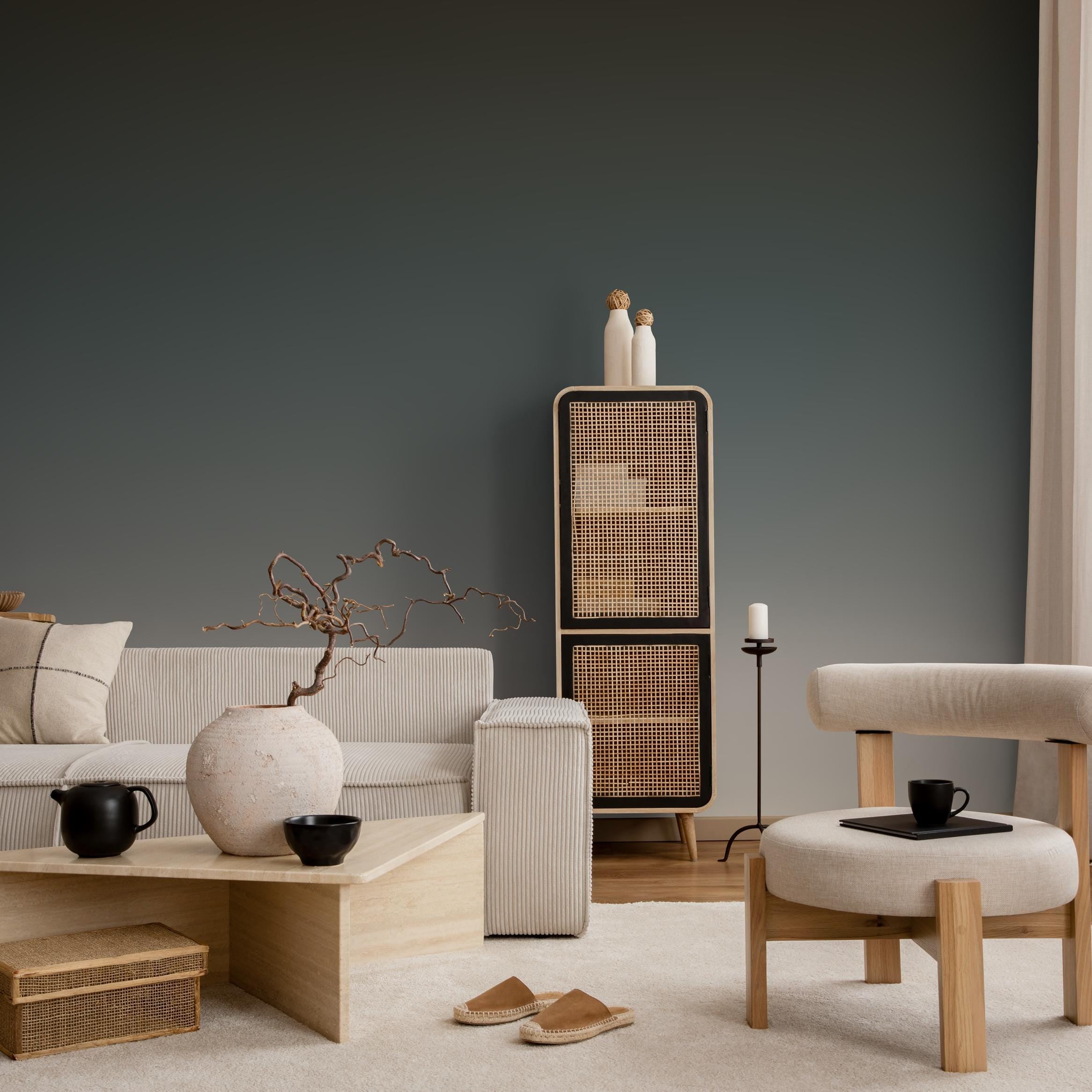 Ombre Wallpaper with a Dark to Light Fade in Charcoal and Gray - E265