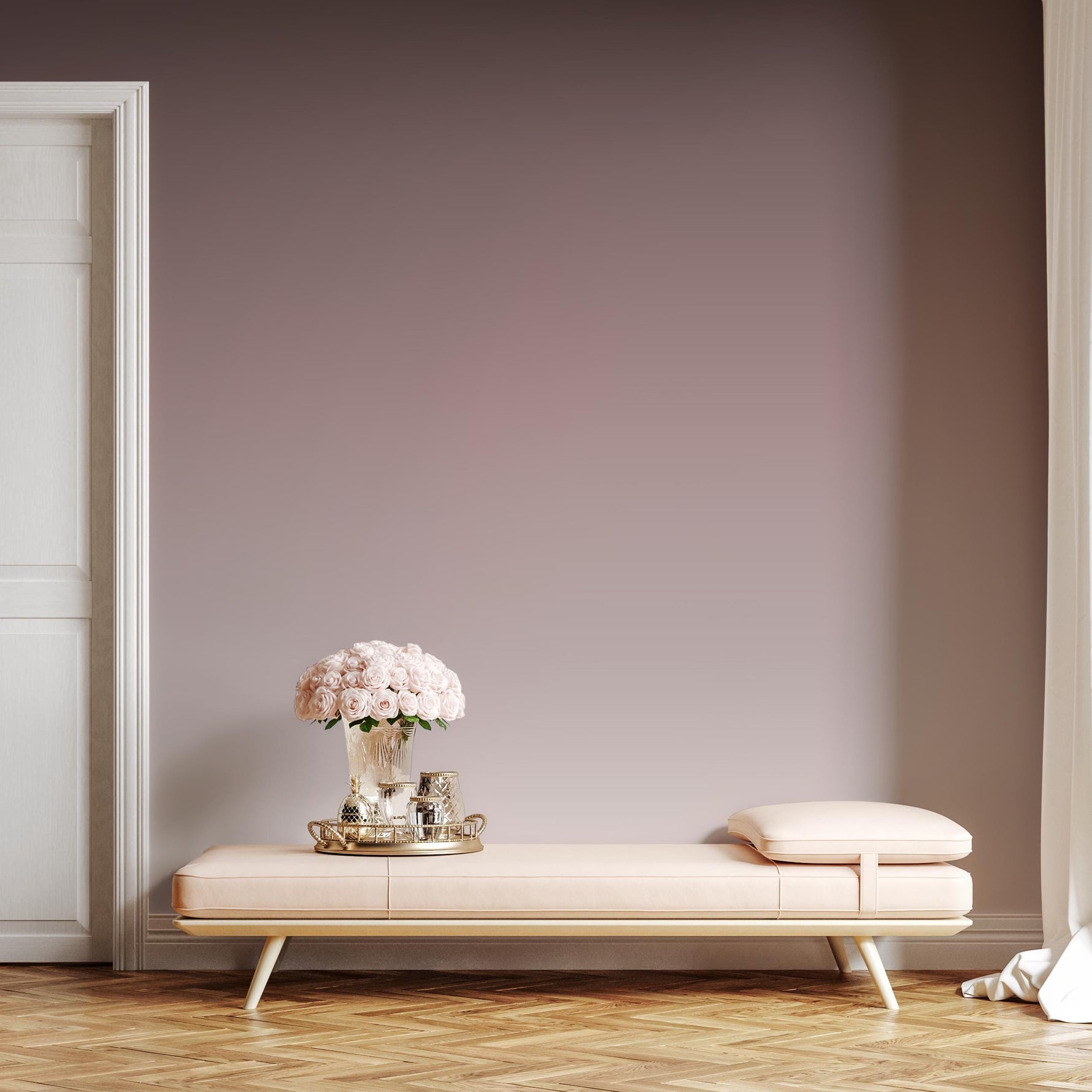 Solid Color Wallpaper with a Subtle Texture in Mauve and Pink - E269