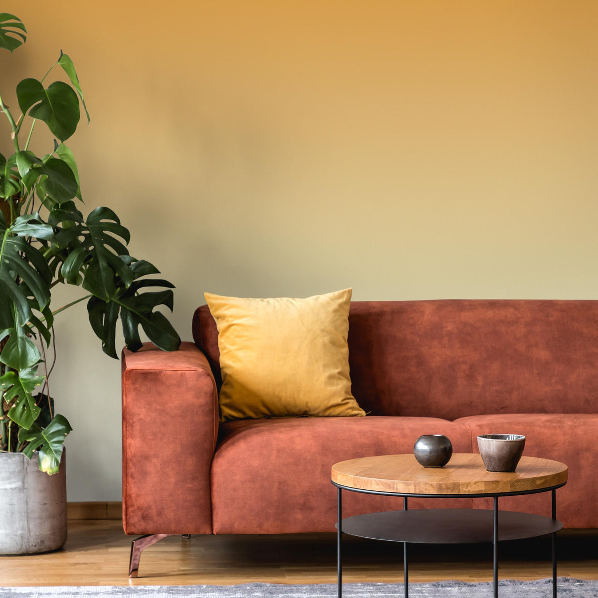 Ombre Wallpaper with a Warm Gradient in Yellow and Orange - E275