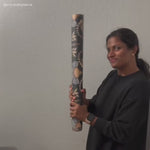 Floral Wallpaper with Moody Blooms in Dark Blue and Gold - E300