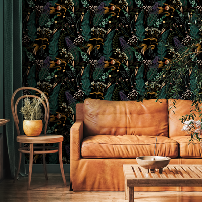 Purple And Gold Peel And Stick Wallpaper