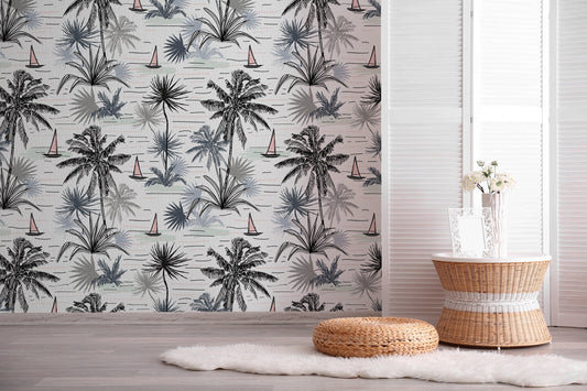 Removable Wallpaper, Peel and Stick Wallpaper, Removable Wallpaper, Wall Paper Removable, Tropical Wallpaper - A792