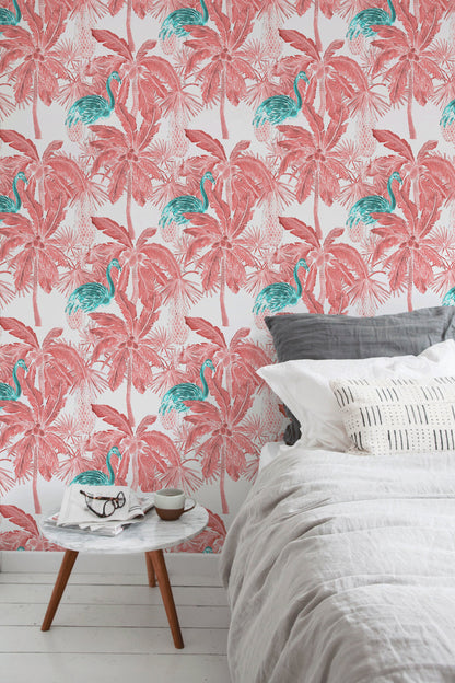 Removable Wallpaper, Peel and Stick Wallpaper, Removable Wallpaper, Wall Paper Removable, Tropical Wallpaper - B026