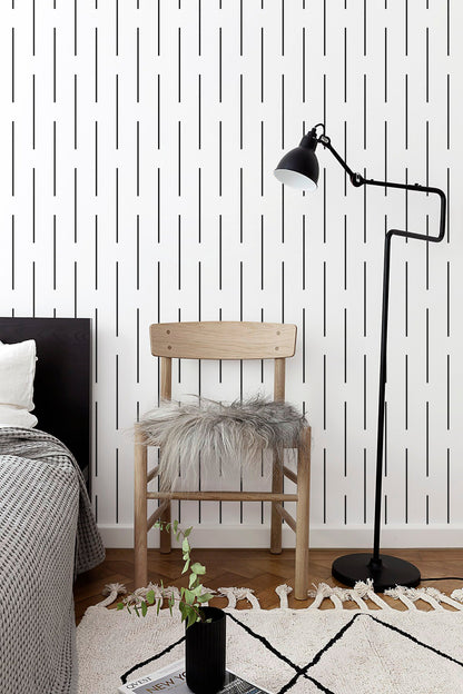 Removable Wallpaper, Scandinavian Wallpaper, Temporary Wallpaper, Minimalistic Lines Wallpaper, Peel and Stick Wallpaper, Wall Paper - B108