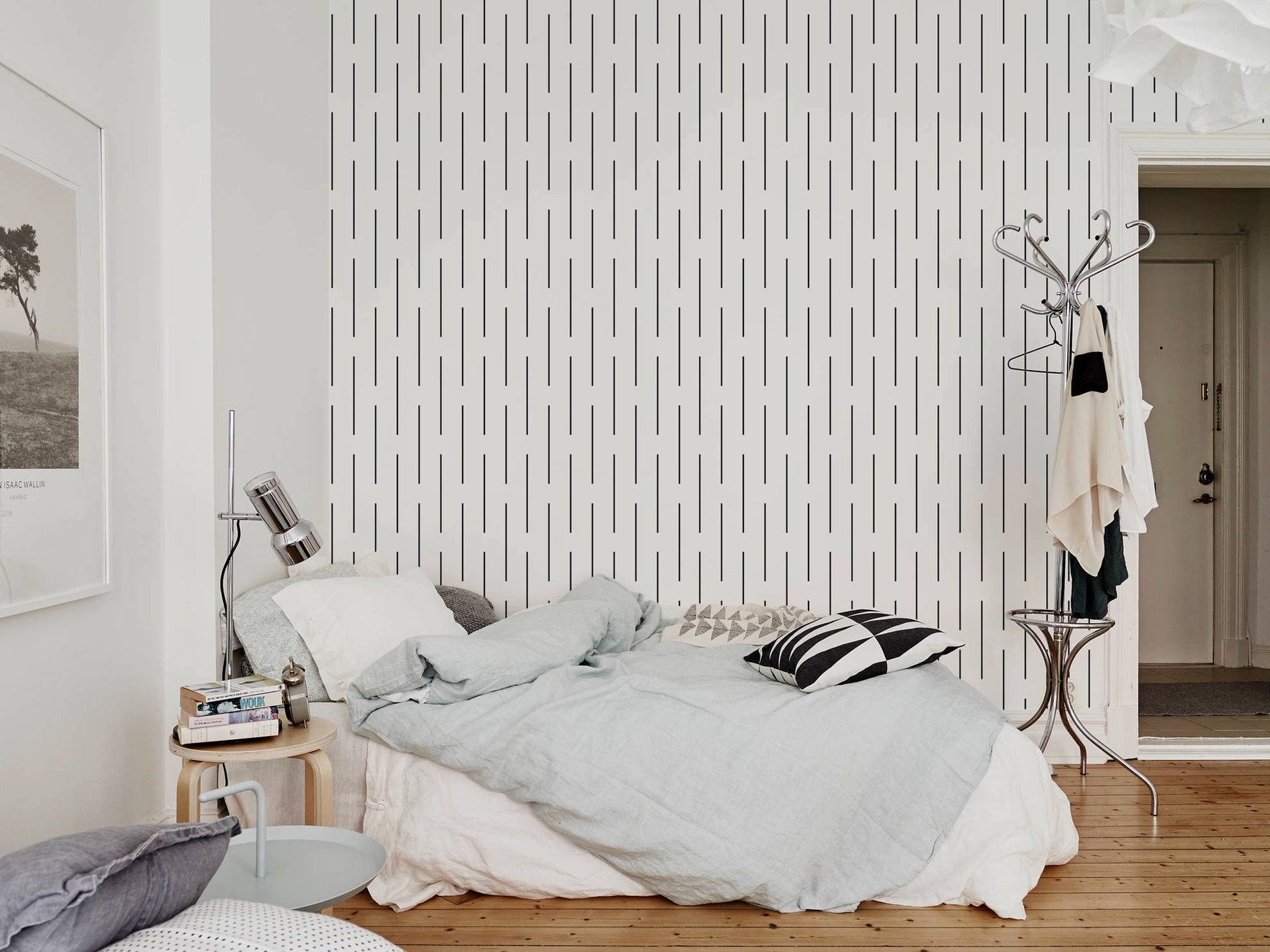 Removable Wallpaper Scandinavian Wallpaper, Temporary Wallpaper, Minimalistic Lines Wallpaper, Peel and Stick Wallpaper, Wall Paper - B108