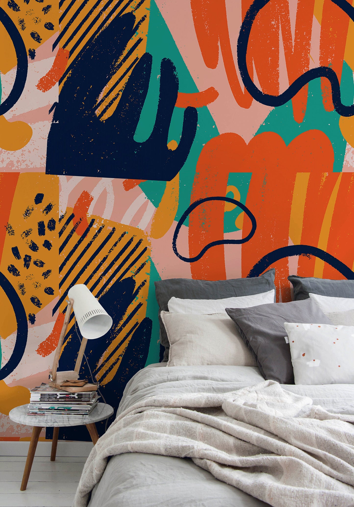 Removable Wallpaper Wallpaper Abstract Colorful Wallpaper Peel and Stick Wallpaper Wall Paper - B306