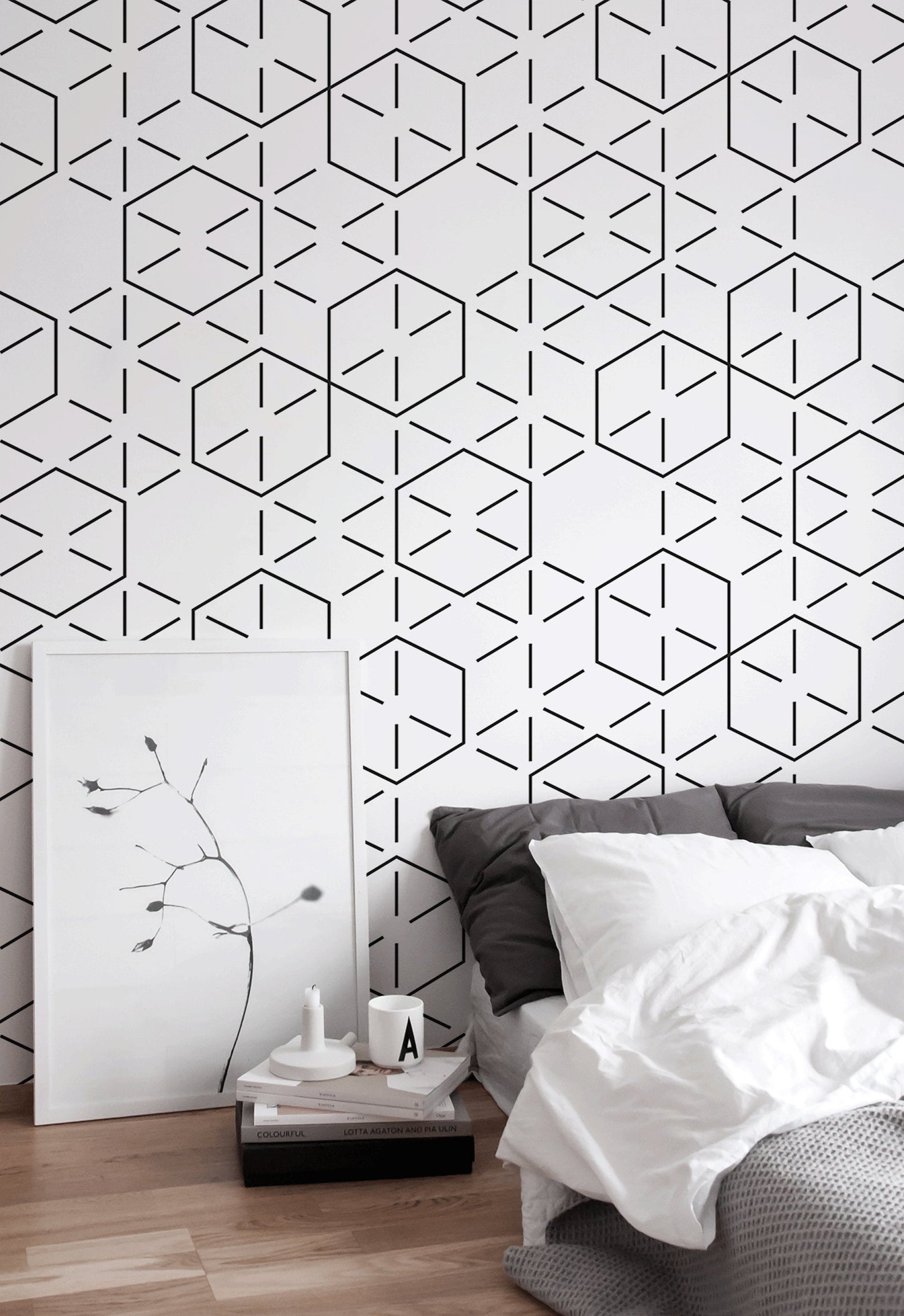 Removable Wallpaper, Scandinavian Wallpaper, Temporary Wallpaper, Minimalistic Wallpaper, Peel and Stick Wallpaper, Wall Paper, Boho - B153
