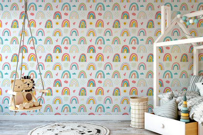 Removable Wallpaper Wallpaper Temporary Wallpaper Peel and Stick Wallpaper Colorful Wall Paper - B487