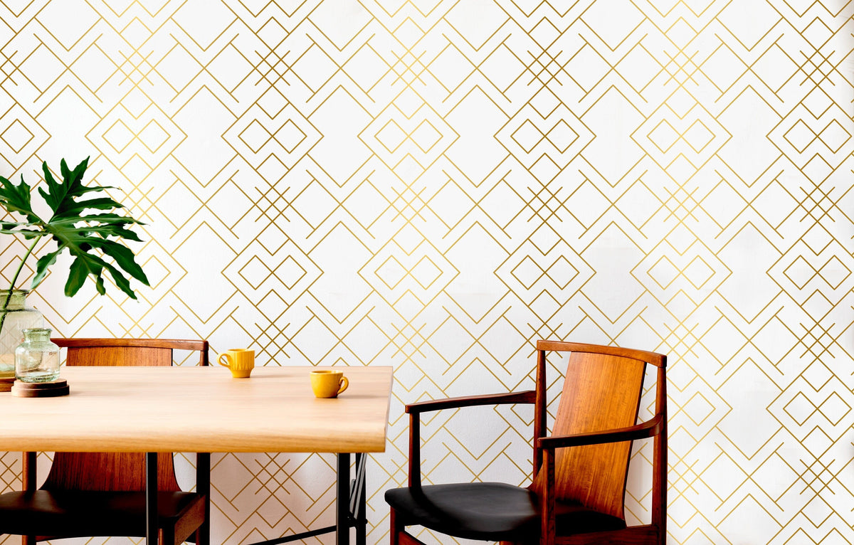 Removable Wallpaper Scandinavian Wallpaper Minimalist Geometric Wallpa ...