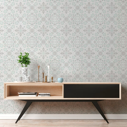 Contemporary Damask Removable Wallpaper Temporary Wallpaper Wallpaper Peel and Stick Wallpaper Wall Paper - B793