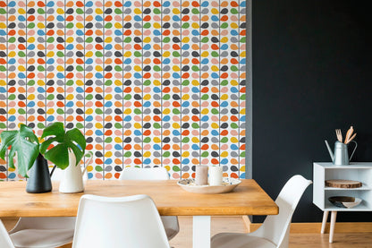 Geometric Retro Wallpaper, Removable Wallpaper, Geometric Pattern, Wall Paper Removable, Wallpaper - B451