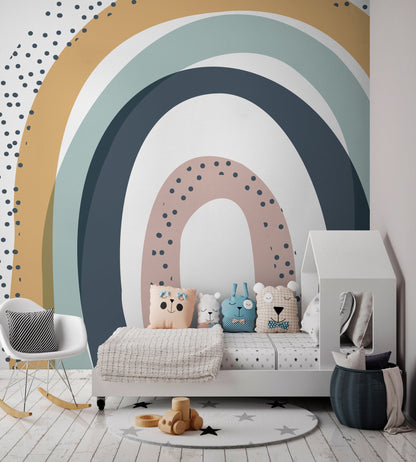 Peel and Stick Wallpaper Removable Wallpaper Contemporary Wall Mural Temporary Wallpaper Abstract Wallpaper Boho Kids- C017