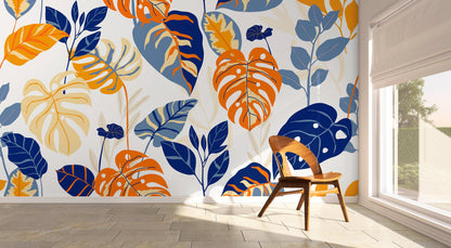 Tropical Serenity Leaf Wallpaper - C018