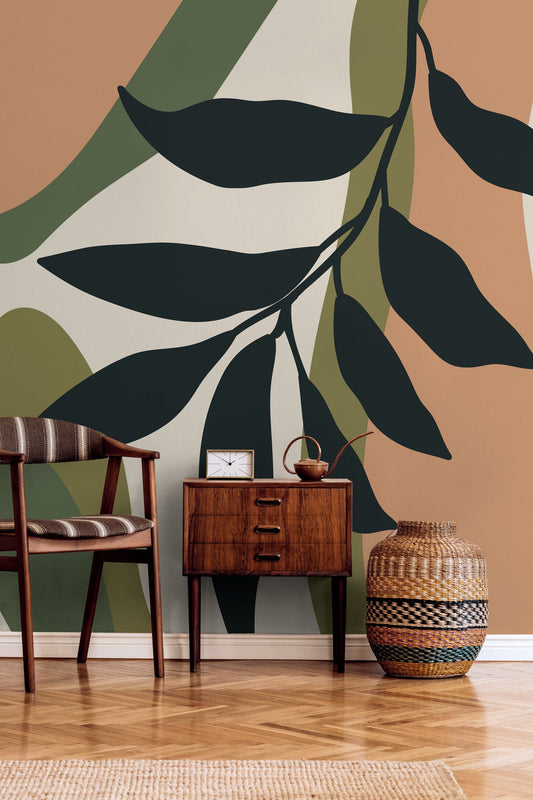 Serene Foliage Silhouette Wallpaper - C015