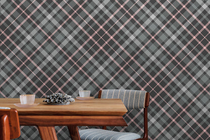 Geometric Elegance Argyle Wallpaper - C020