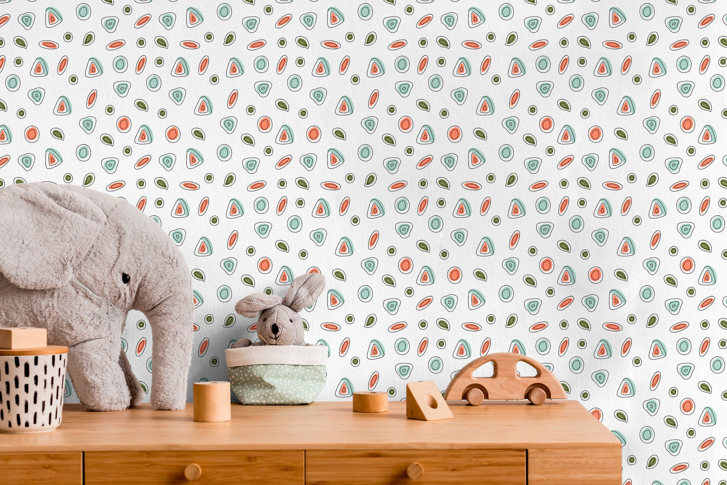 Playful Abstract Pebbles Wallpaper - C031