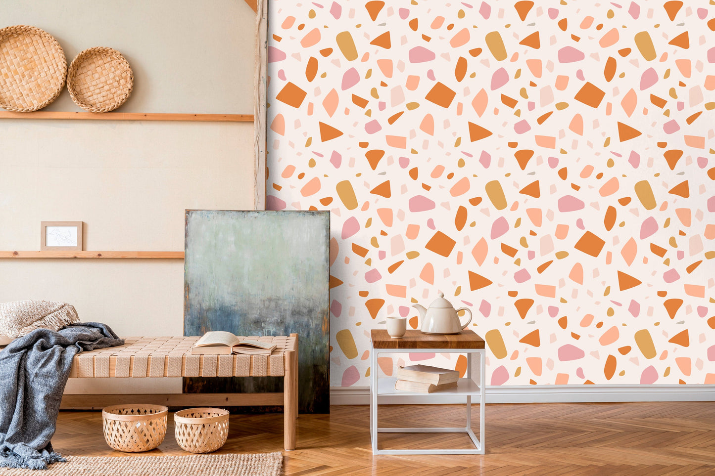 Peel and Stick Wallpaper Removable Wallpaper Contemporary Wall Mural Temporary Wallpaper Abstract Wallpaper - B933