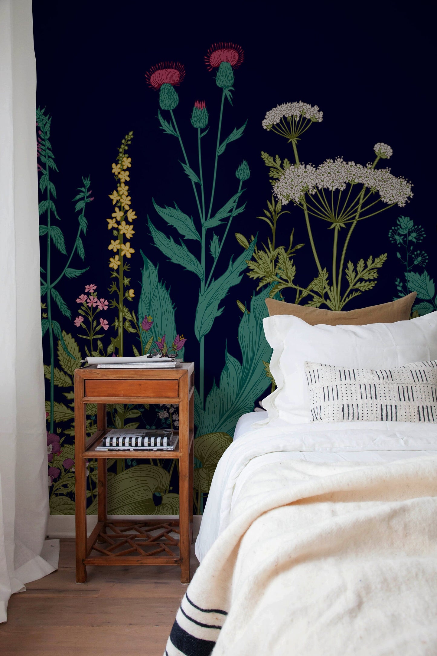 Midnight Florals Wallpaper - C039