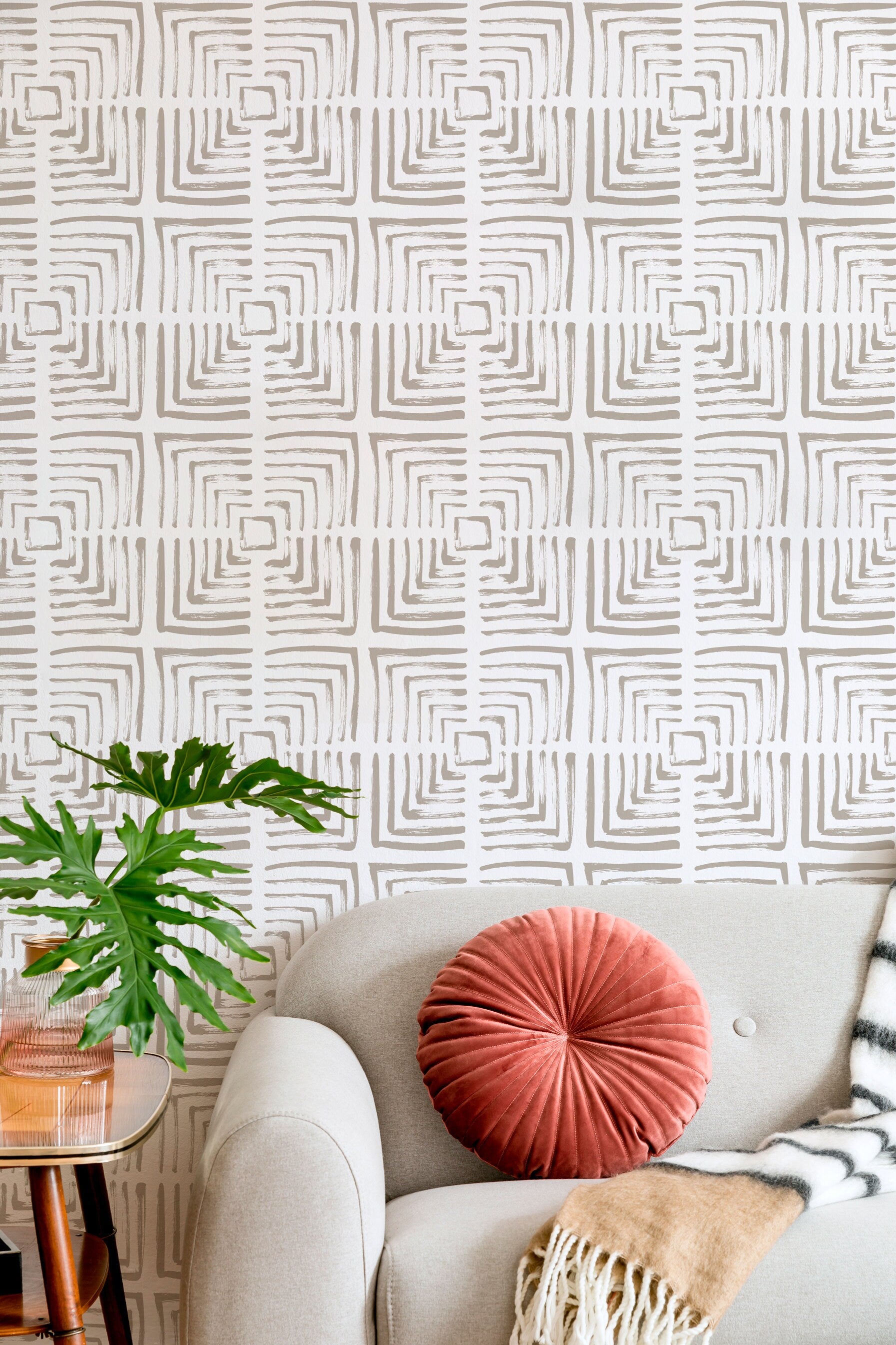 Removable Wallpaper Scandinavian Wallpaper Temporary Wallpaper Vintage Wallpaper Peel and Stick Wallpaper Wall Paper - C068