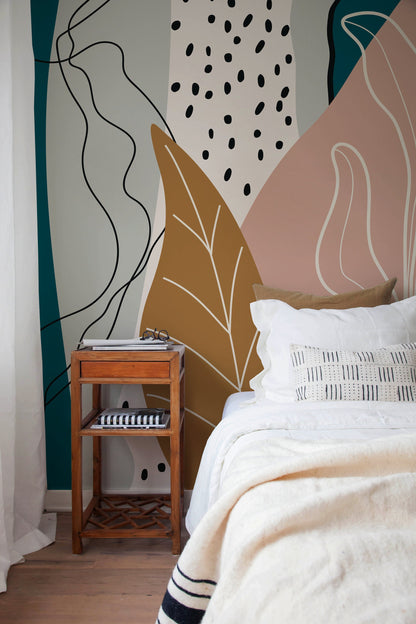 Monstera Wallpaper, Wallpaper, Self-Adhesive, Removable Wallpaper, Leaf Wallpaper, Mural Wallpaper - C212