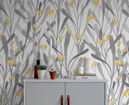 Removable Wallpaper, Temporary Wallpaper, Floral Wallpaper, Peel and Stick Wallpaper, Wall Paper, Boho - X062