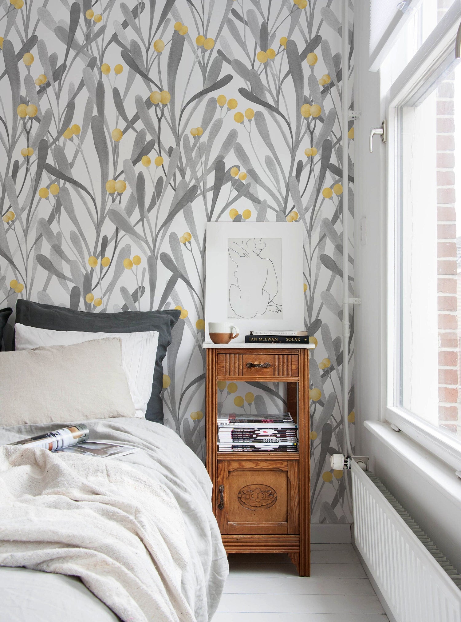 Removable Wallpaper, Temporary Wallpaper, Floral Wallpaper, Peel and Stick Wallpaper, Wall Paper, Boho - X062