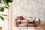 Removable Wallpaper, Temporary Wallpaper, Minimalistic Wallpaper, Peel and Stick Wallpaper, Leaf Wallpaper - X064