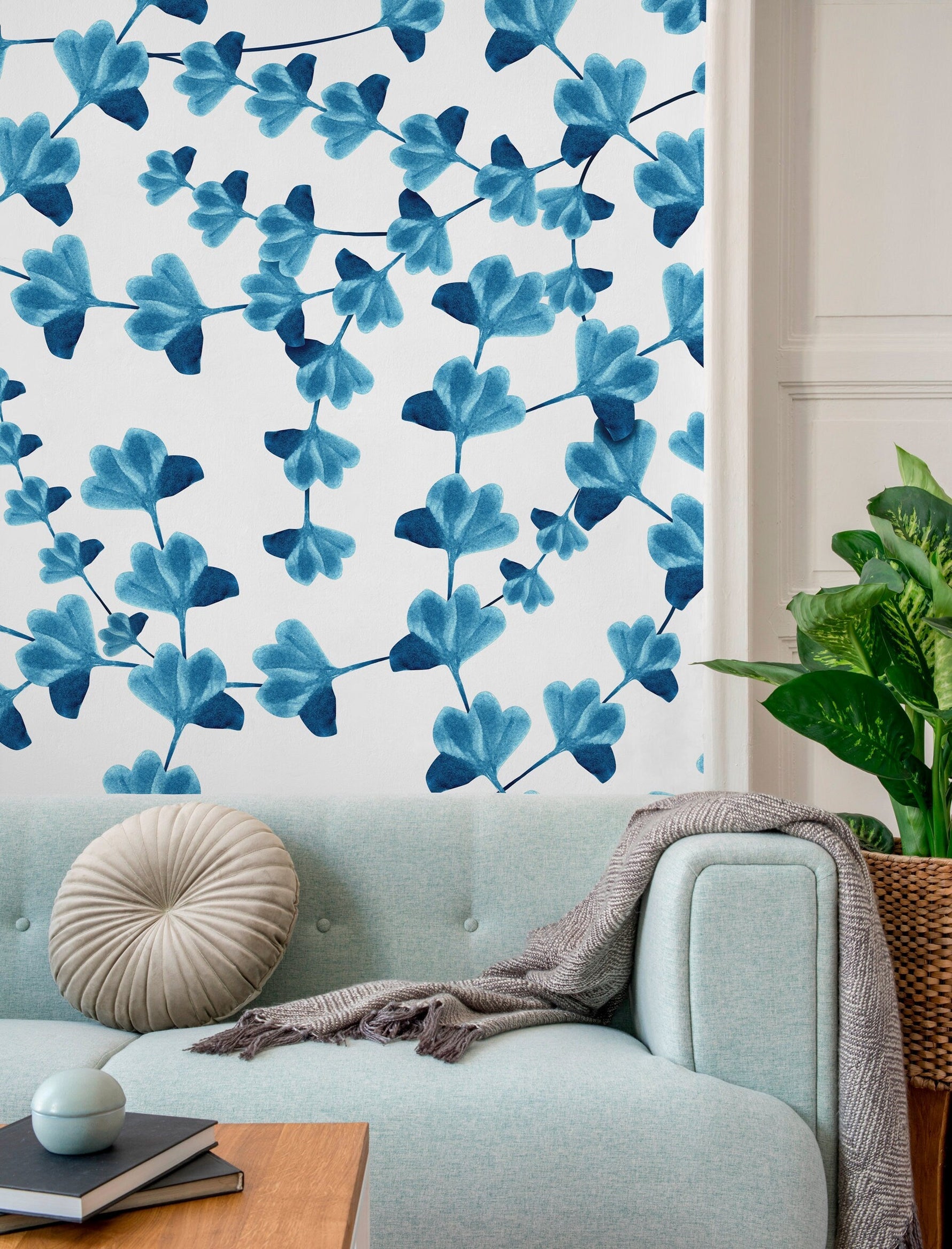Colorful Floral Wallpaper, Peel and Stick Wallpaper, Removable Wall Decor, Fabric Wallpaper, Removable, Wall Paper Removable - X011