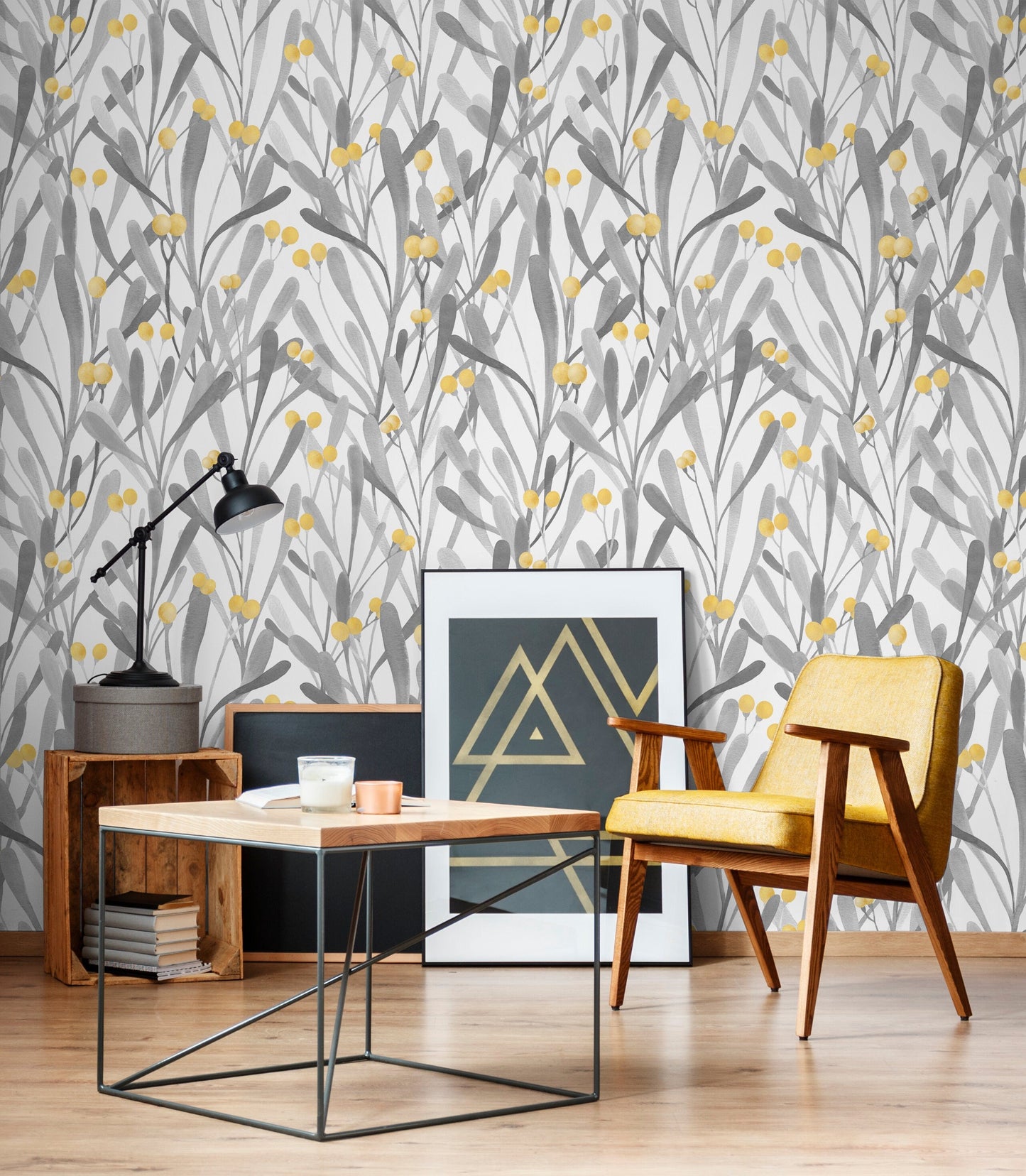 Removable Wallpaper, Temporary Wallpaper, Floral Wallpaper, Peel and Stick Wallpaper, Wall Paper, Boho - X062