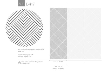 Black and White Geometric Removable Wallpaper Scandinavian Wallpaper Peel and Stick Wallpaper Wall Paper - B417