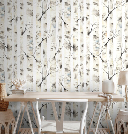 Wallpaper Peel and Stick Wallpaper Removable Wallpaper Home Decor Wall Art Wall Decor Room Decor / Forest Wallpaper - C325