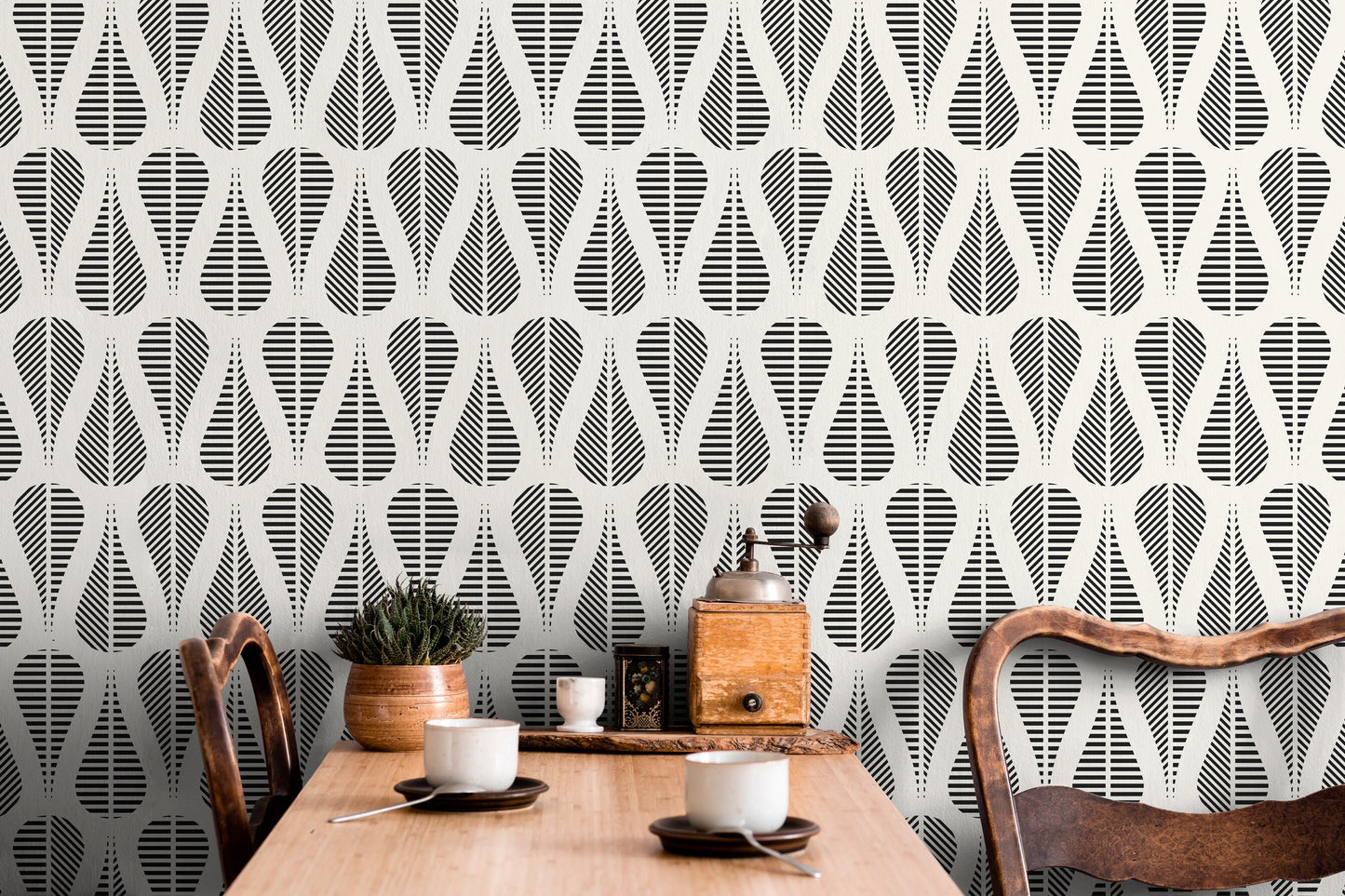 Wallpaper Peel and Stick Wallpaper Removable Wallpaper Home Decor Wall Art Wall Decor Room Decor / Black Abstract Wallpaper - C328